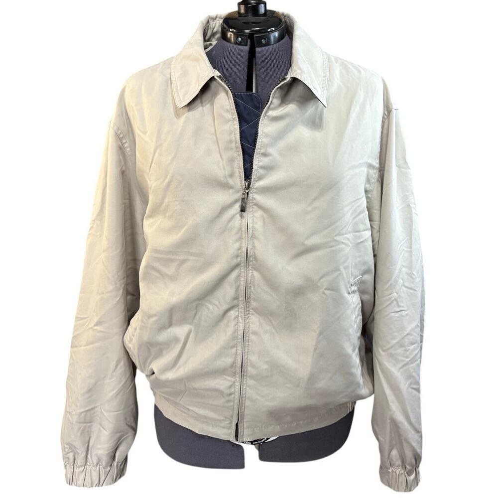 Vintage Newport Harbor Tan Bomber Jacket Men's Sz M Lined 80's 90's
